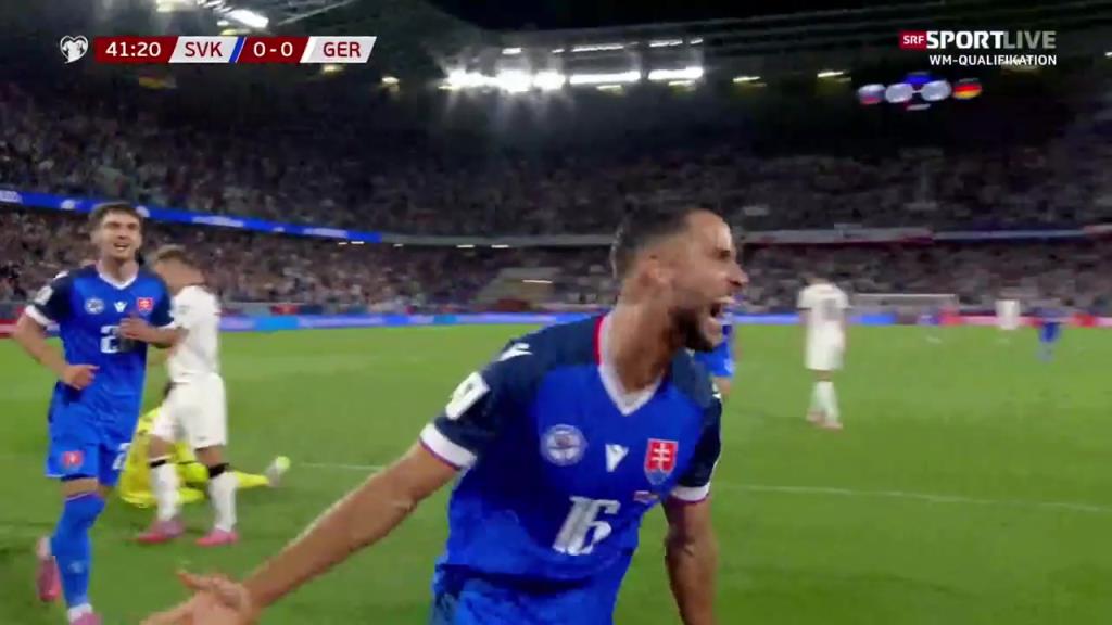 德国防线被打穿！斯特列克倒三角汉茨科跟进打门得手！