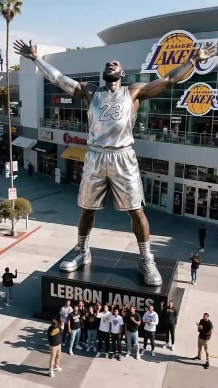 如果湖人为詹姆斯立个雕像，这个如何？