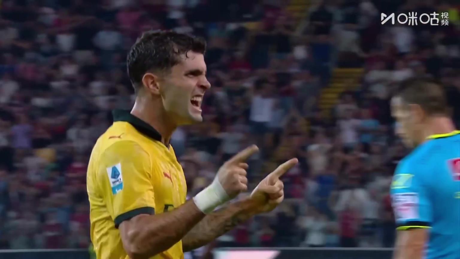 打破僵局！普利西奇补射破门，米兰1-0领先乌迪内斯！